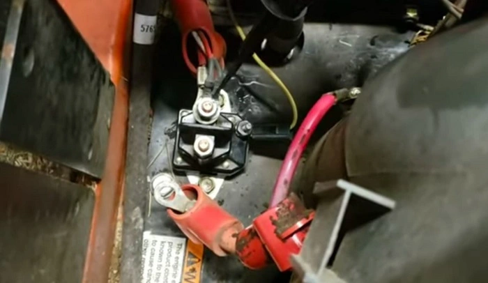Faulty started solenoid in bad boy mower