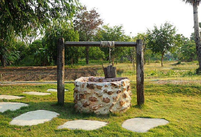 image of a well in a rural area