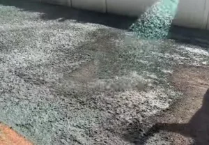 image of hydro seeding a lawn