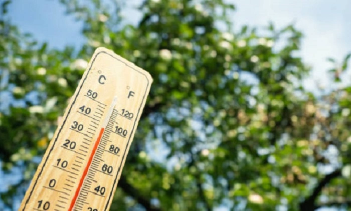 image of thermometer showing hot weather
