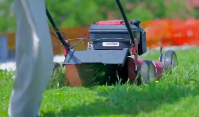 image of mowing centipede grass