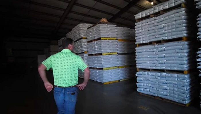 image of grass seeds bags in bulk